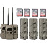 Cuddelink 3 x L Series Cameras with External Battery Bank Enclosures