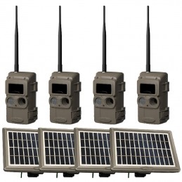 Cuddelink 4 x Pack with Solar Panel Kits & 2 x Tilt Mounting Brackets